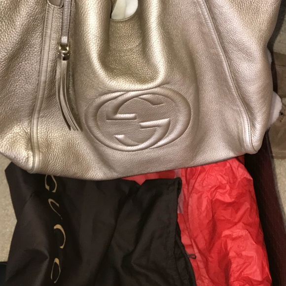 Authentic Large Gucci Leather Soho Bag - Picture 3 of 7